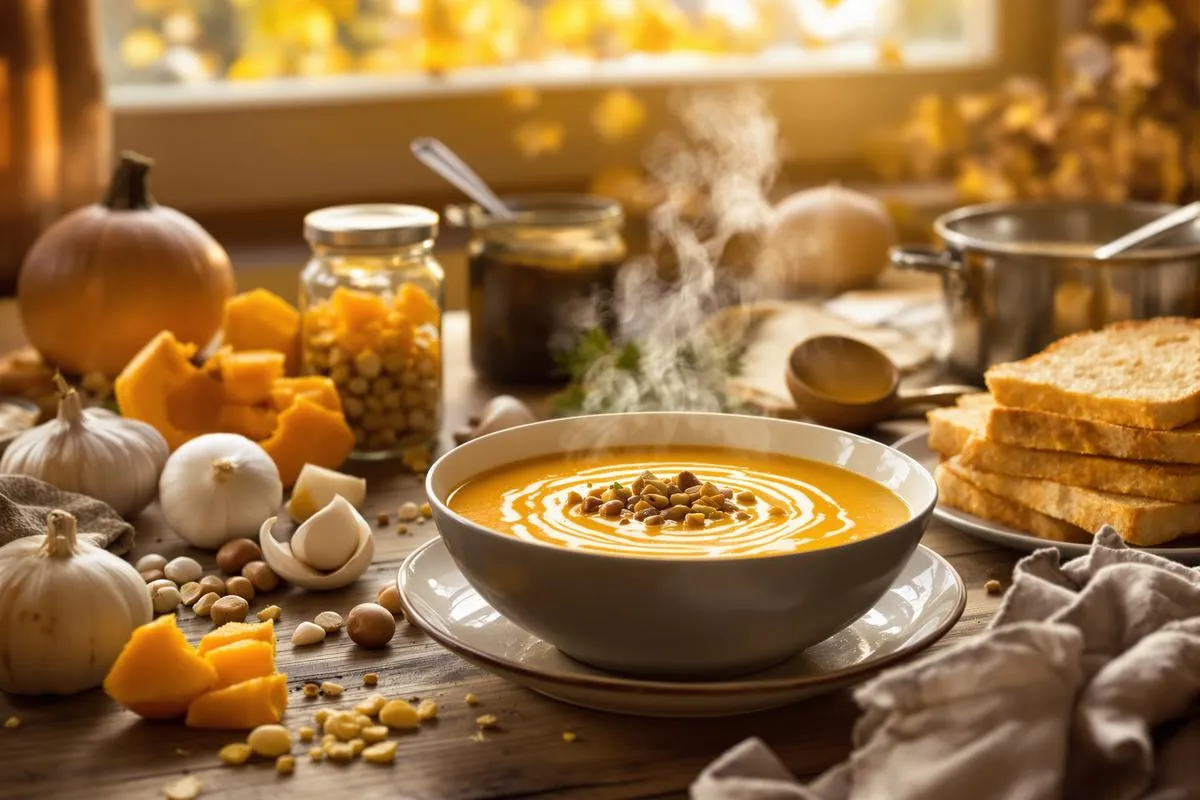 Velouté van kastanjes en pompoen: een hartverwarmend herfstrecept